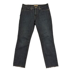 Levis 311 Shaping Skinny Jeans Womens 30 Dark Wash Blue Raw Hem Denim 19633-0118